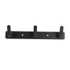 Simple Space Aluminum Row Hooks Wall Mounted Hook for Kitchen Bathroom Wardrobe Black3 Hooks