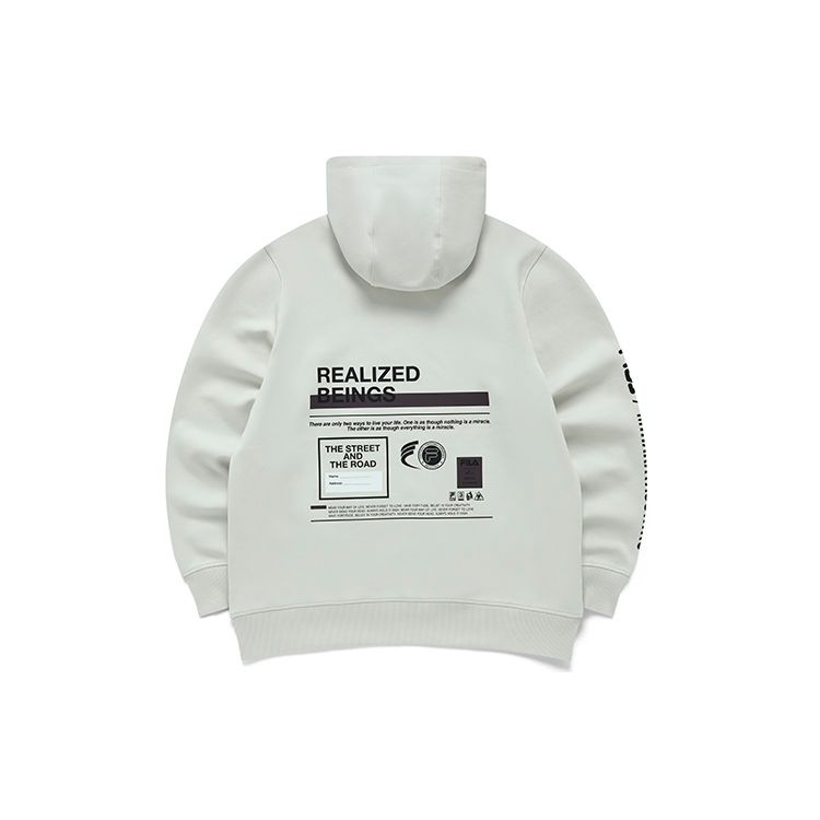 

Fila Mihara Yasuhiro Серия коллабораций Спортивное худи с принтом на спине Мужские худи Антилопово-белый F11M143208F-IV L