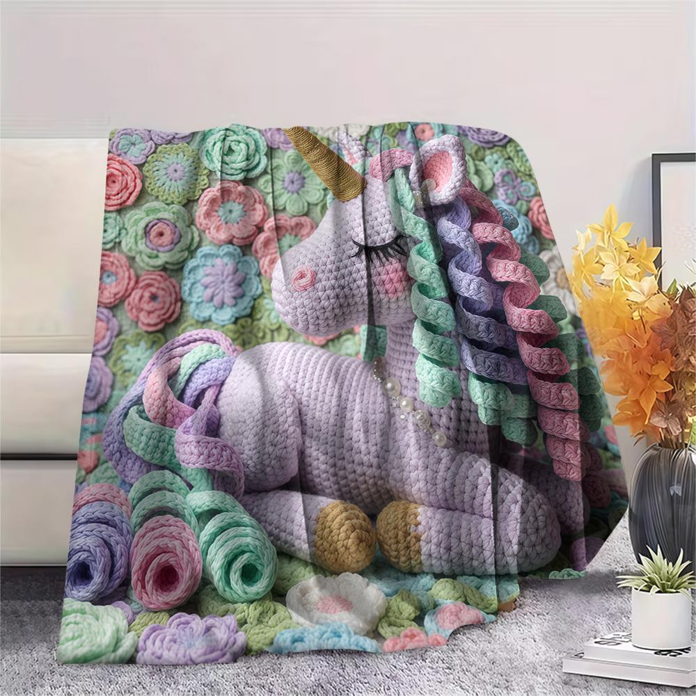 Knitted sloth hedgehog dog Print Flannel Blanket,High quality Comfortable for All Seasons,Home Decor,Warmth and Comfort,Perfect for Christmas Gifts