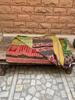 Green Floral Kantha Quilt: Vintage Indian Patchwork Throw
