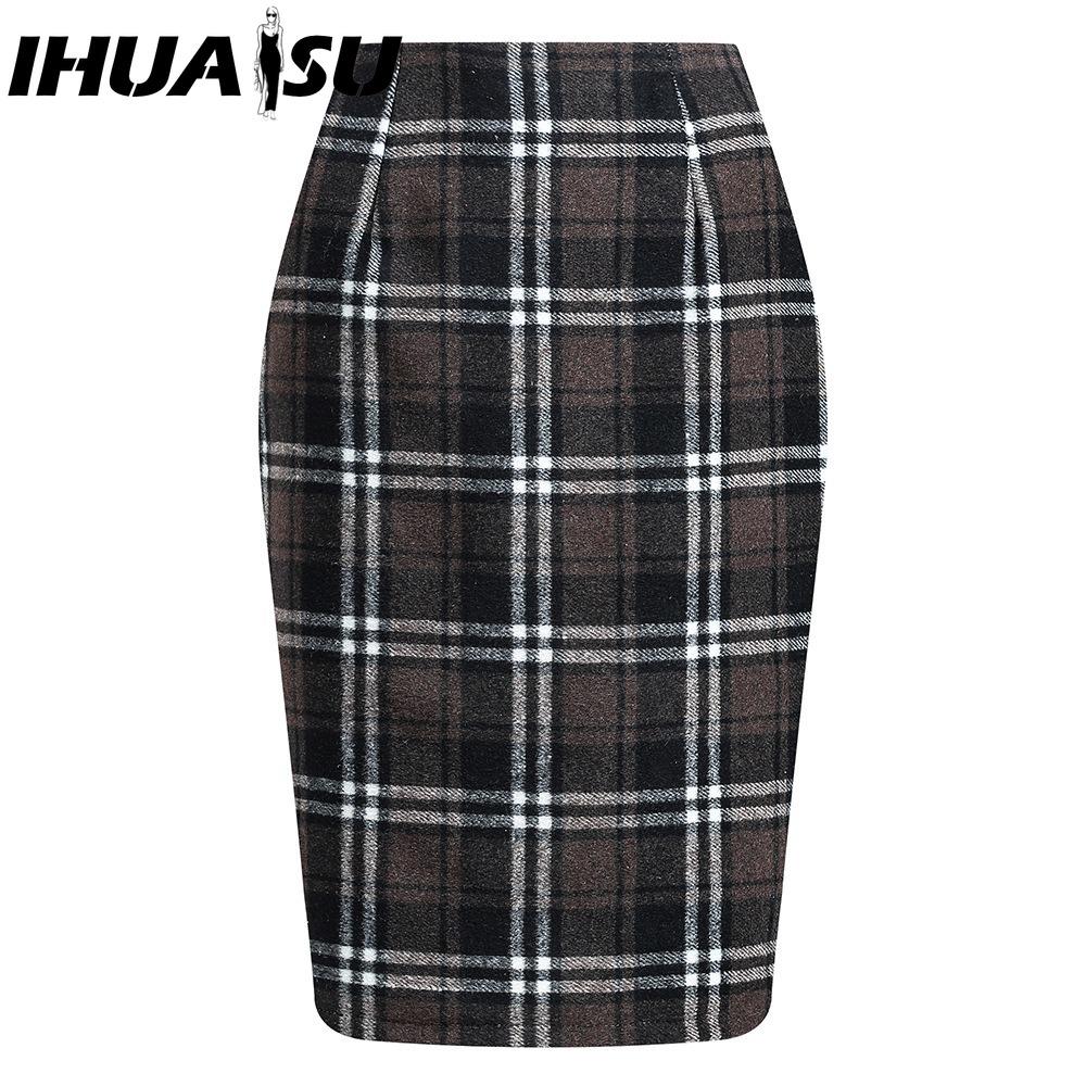 IHUASU Damska Moda Casual Letnia Wiosenna Spódnica