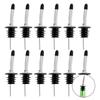 12pcs Stainless Steel Classic Bottle Pourers Tapered Spout Liquor Pourers Flow Wine Bottle Pour Spout Stopper Bar Accessories