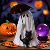 Halloween Decoration Ghost Wear Glasses Resin Statue Fine Craftsmanship Tabletop Ornament Home