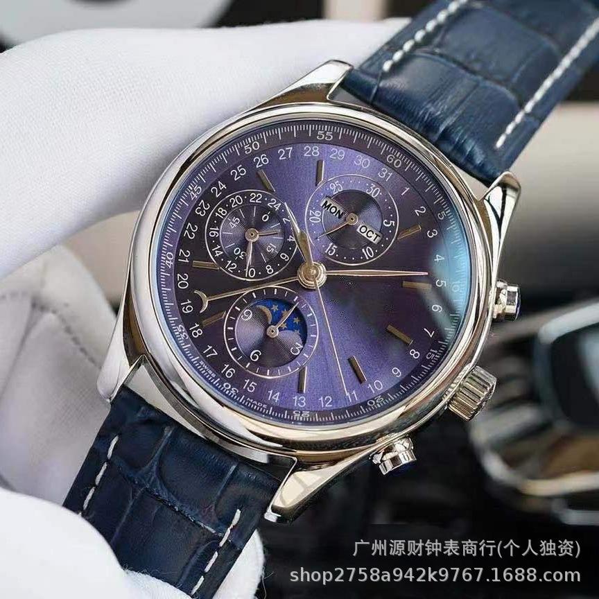 Langjia Mingjiang Stal Nierdzewna Męski Automatyczny Zegarek z Fazami Księżyca - Wodoodporny, Wysokiej Jakości.