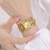 Luxe Eenvoudig High-End Armband Klein Vierkant Horloge Niche Hoge Waarde Mode Legering Waterdicht Dames Kwarts Horloge