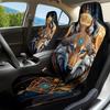 2pcs Wolf Car Seat Covers - Abstract Wolf Art Print, Durable Soft Fabric, Easy To Install, Fits Cars, SUVs, Sedans, Trucks - Sty