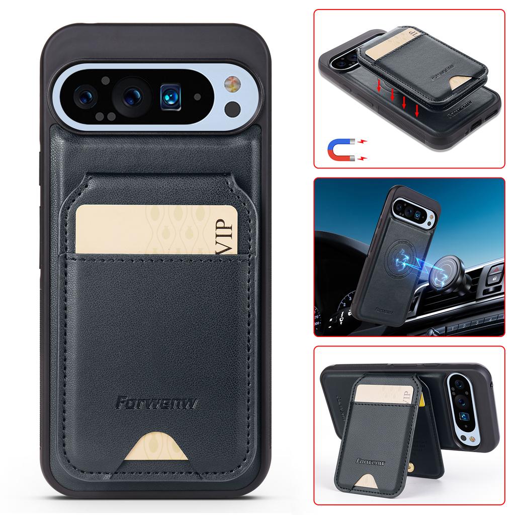 2 in 1 Detachable Vertical Leather Case for Google Pixel 10 9 Pro XL 8 7 6 Pro 9A 8A 7A Anti theft Brush Wallet Cover Etui Coque
