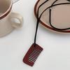 Fashion Comb Pendant Necklace with Adjustable Lanyard Pendant Necklace Perfect for Expressing Individuality Daily Life