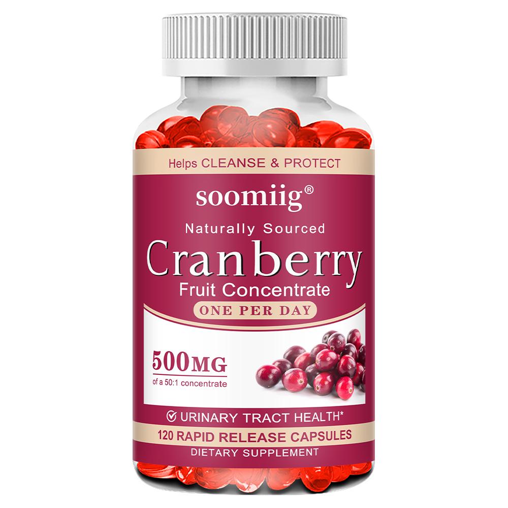

Cranberry Concentrate 500 Mg, Vegetable Capsules, Dietary Supplement 120 Capsules