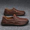 Handmade Genuine Leather Men's Casual Shoes Comfortable And Breathable Moccasins Men Business Flats Shoes