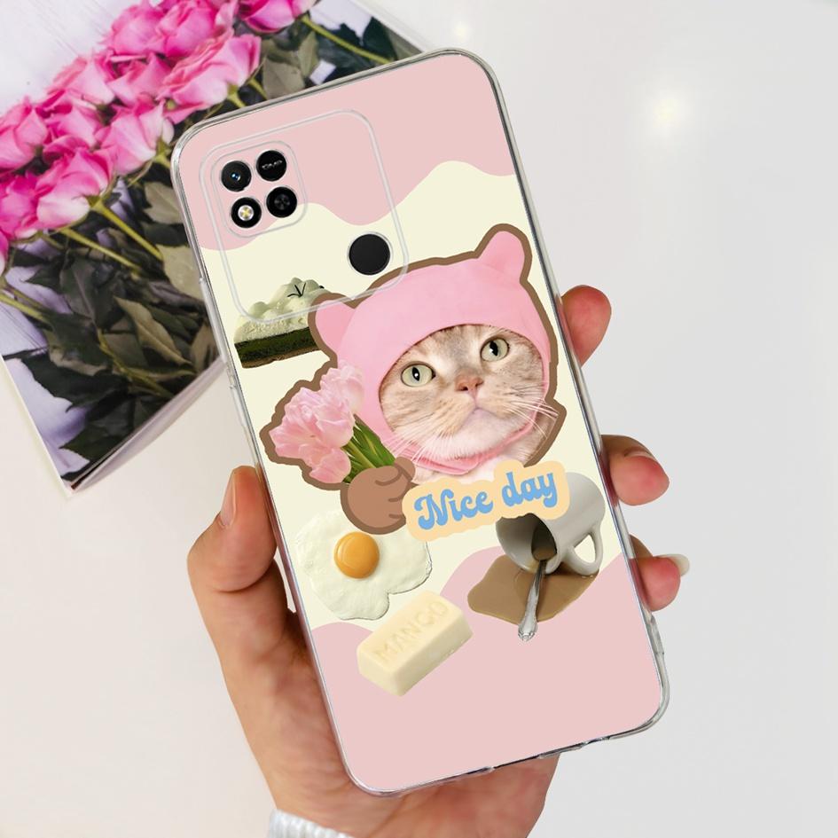 For Xiaomi Redmi 10A Case New Fashion Flower Butterfly Transparent Silicone Cover For Xiomi Redmi 10A Funda Redmi10a 10 A Bumper