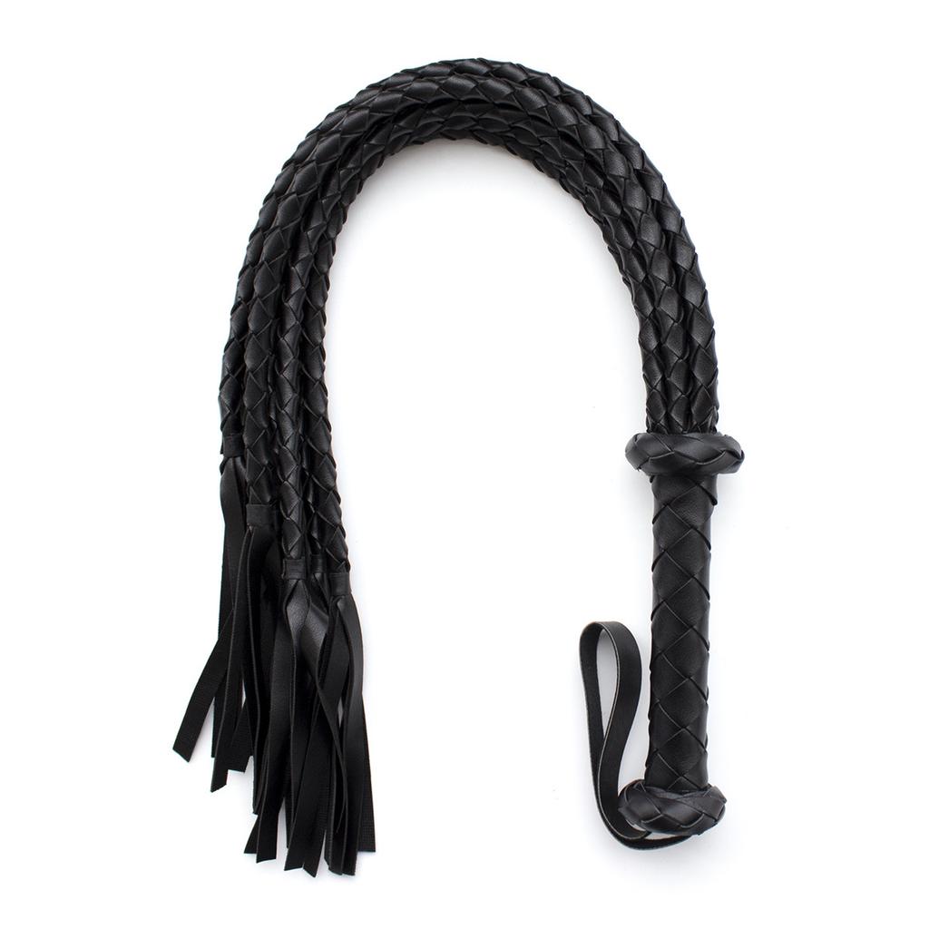 Heavy 8-Tail Braided Leather Whip Flogger BDSM Bondage Spanking Slapper Pony Play Slave Role Play Fetish Sex Toy for Couples