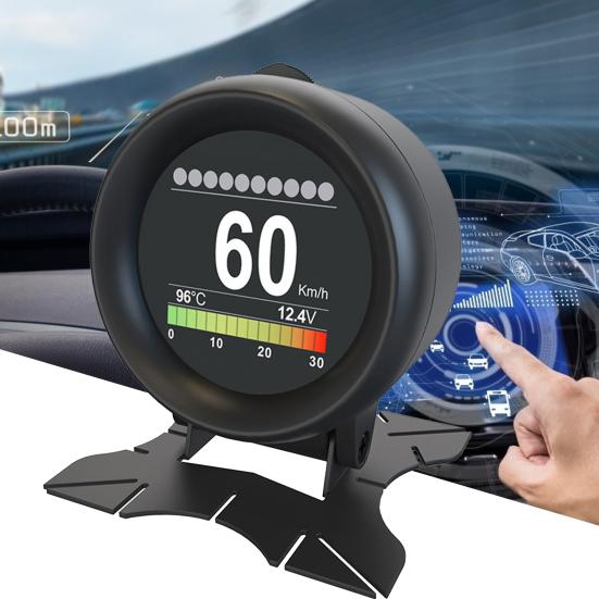 

X60 Автомобильный HUD ЖК-многофункциональный дисплей сигнализации безопасности ABS светочувствительная система проектор для
