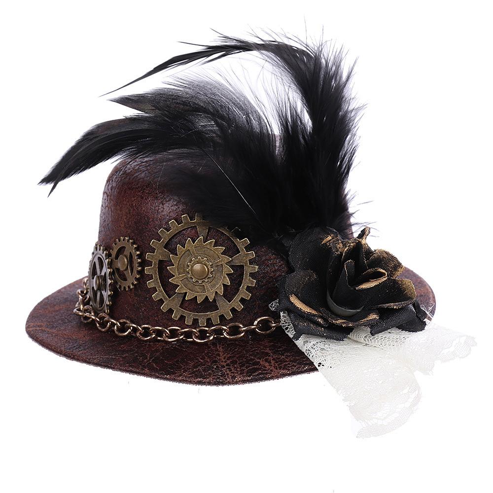 Music Festival Decorations, Carnival Festivals, Gothic Punk Style, Gear Shapes, Feather Mini Hats, Party Decoration Props