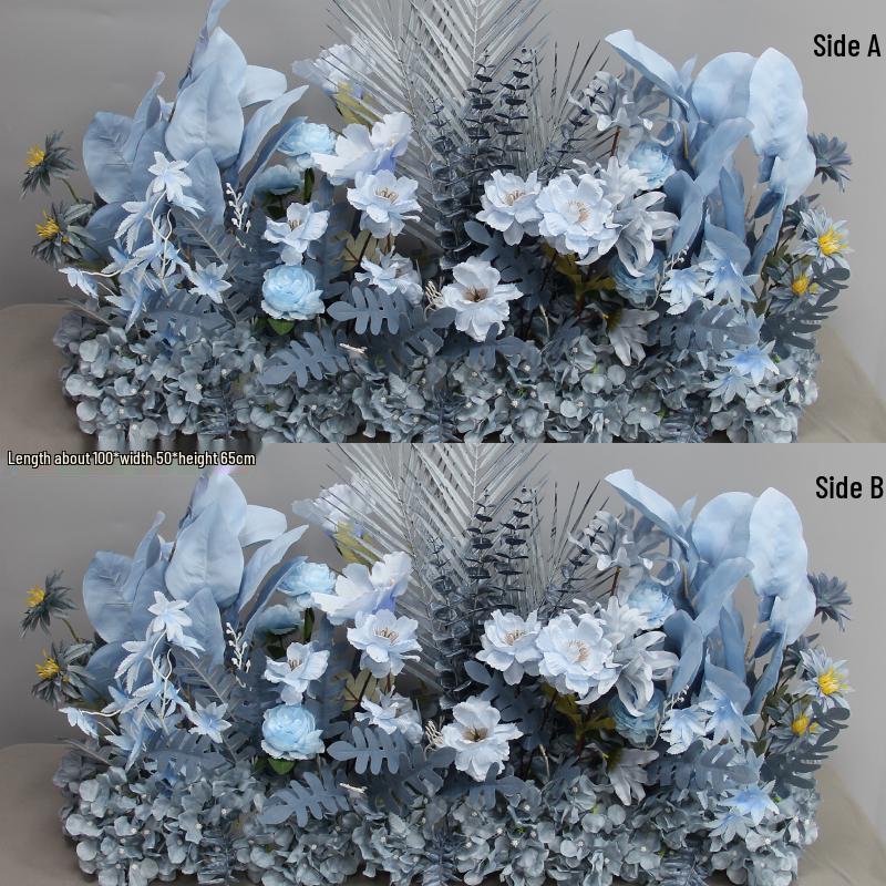 Wedding Aisle Blue Artificial Flower Row Decoration