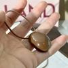 Simple Oval Choker Necklace Wax Rope Alloy Pendant Necklace Long Women's Jewelry Women