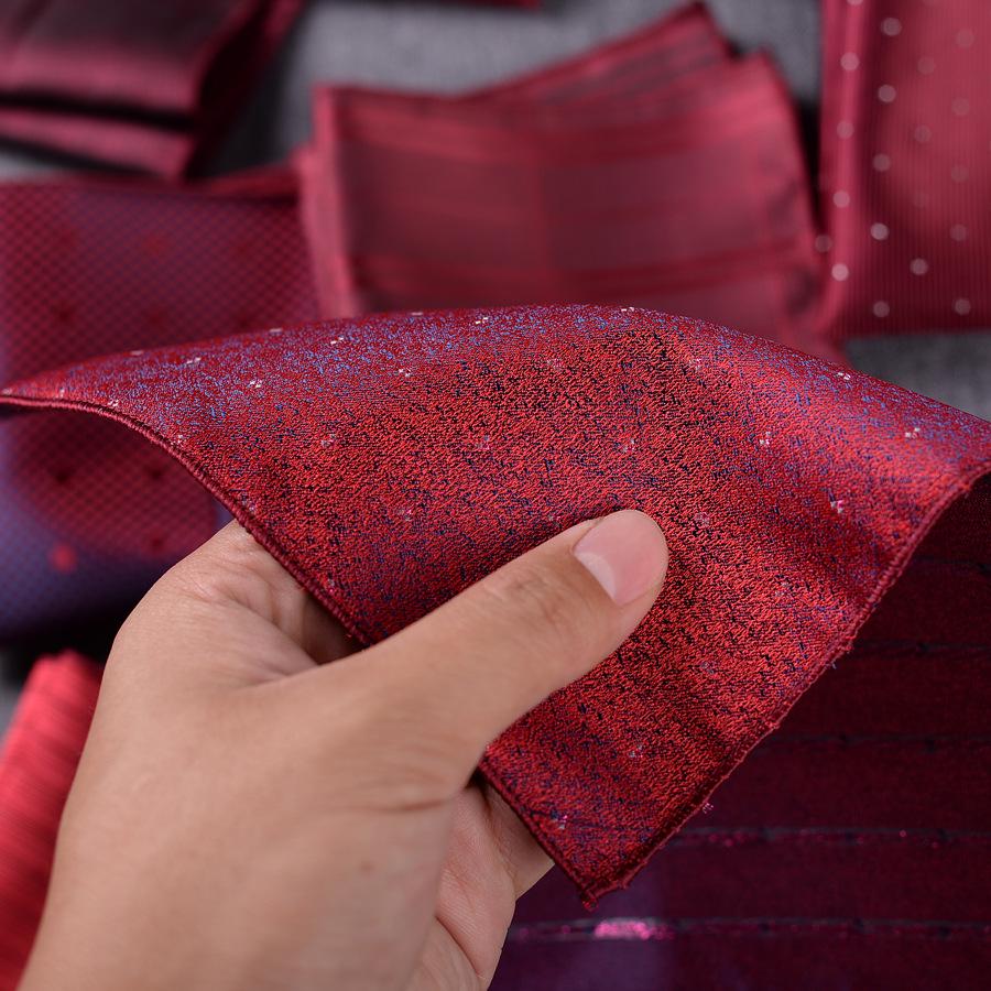 Men's British Red Pocket Square for Business or Wedding