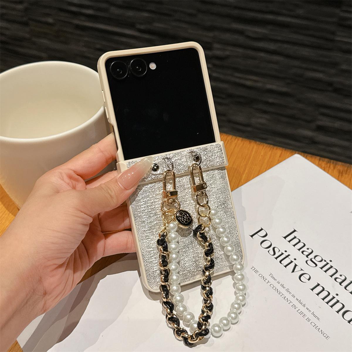 

Leather Wrist Strap Phone Case for Samsung Galaxy Z Flip 7 6 5 4 3 Flip7 FE Flip5 Flip6 5G Protective Shockproof 5G Cover Galaxy Z Flip3 5G