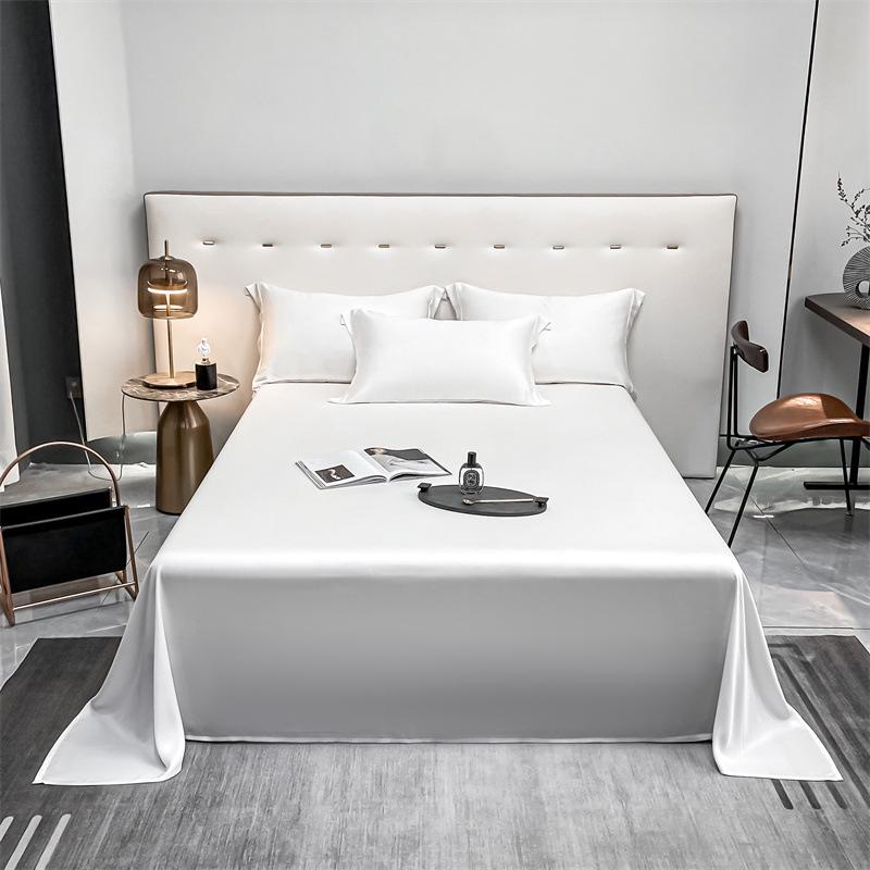 Popular 100% Cotton Sateen Bed Sheet Set - Solid Color, Long Staple Cotton, Single/Double Sizes, Three-Piece Collection