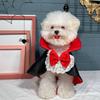 Funny Bow Tie Halloween Pet Costume Stand-collar Adjustable Cat Cosplay Cloak Outfits Lace Small Dog Cape Festival