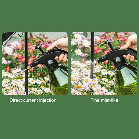 Hand Pressure Watering Can Plant Mister Spray Bottle with Adjustable Nozzle Pump Sprinkling Can for Indoor Plant Care Household Cleaning