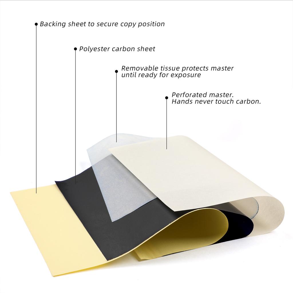 DM 100 PCS Tattoo Transfer Paper Tattoo Stencil Paper Tattoo Copier 4 LayersA4 Size Tattoo Thermal Stencil Paper Tattoo Supplies