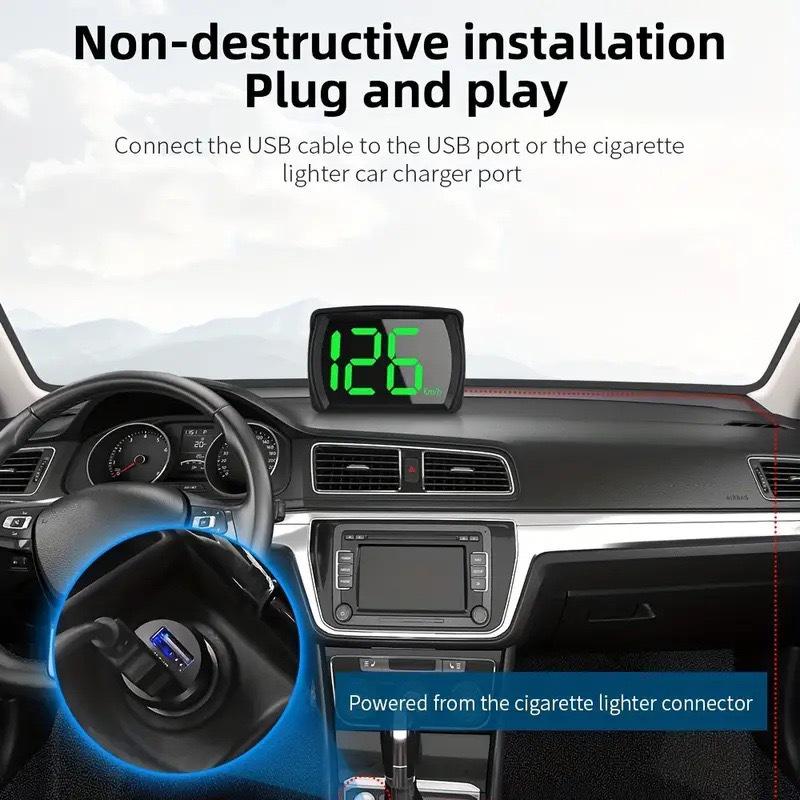 Beidou GPS Vehicle HUD Head-Up Display with Speedometer (KM/MPH) - Cross-Border Version