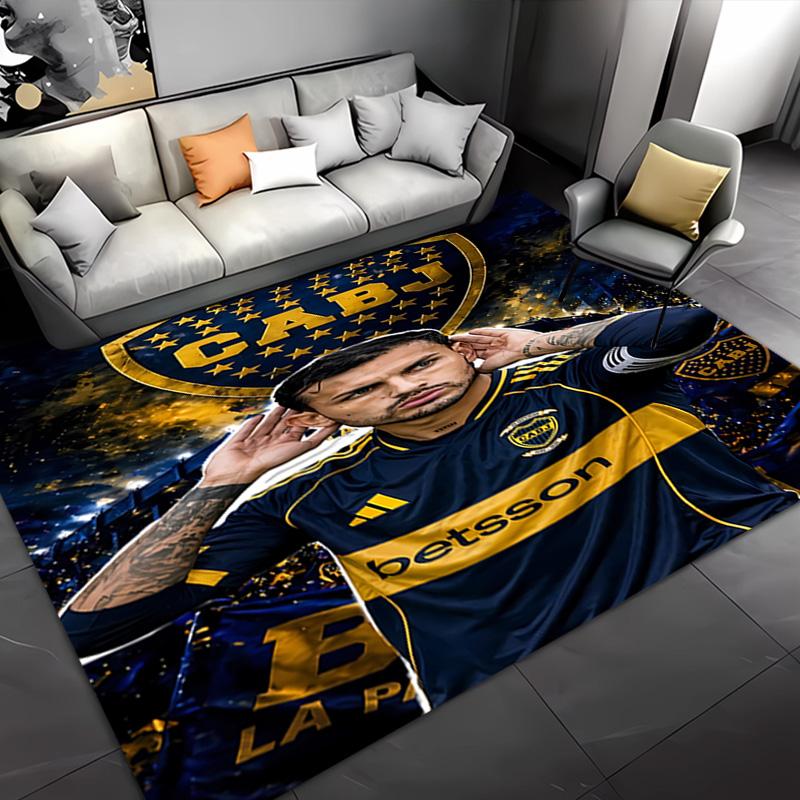 1pc Club Atlético Boca Juniors Entrance Mat, Non-Slip Mat Area Rug,Room Decor, Outdoor Decor, Kitchen Rug,Doormat - Machine Washable, Easy to Clean