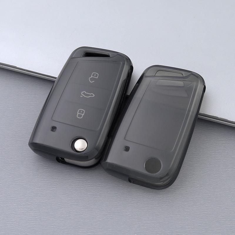 Volkswagen Key Case for Sagitar, Tiguan L, Bora, Polo, Lamando, Passat, Lavida - Transparent Series