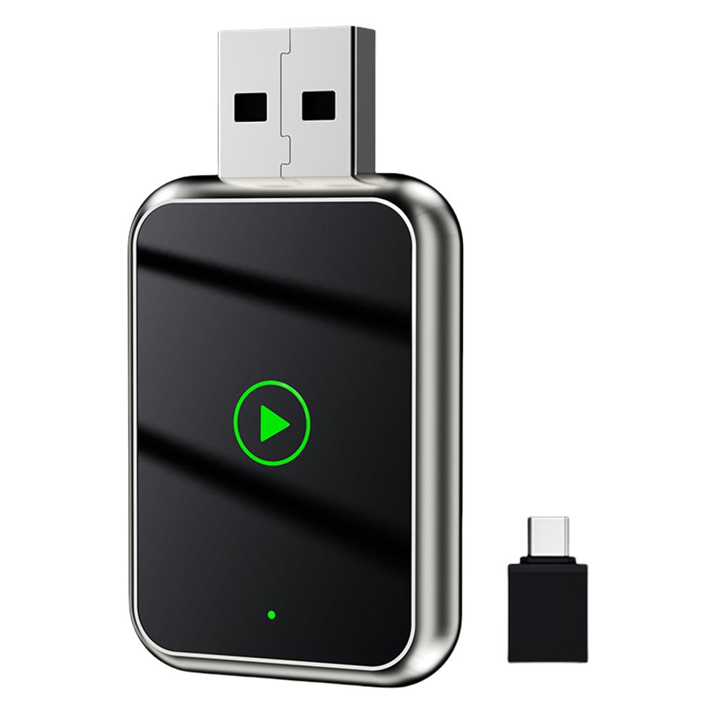 

2 in 1 Wireless CarPlay Android Auto Adapter Wireless CarPlay Adapter Plug & Play Mini Carplay&Auto Box Dongle for Factory Wired шампанского