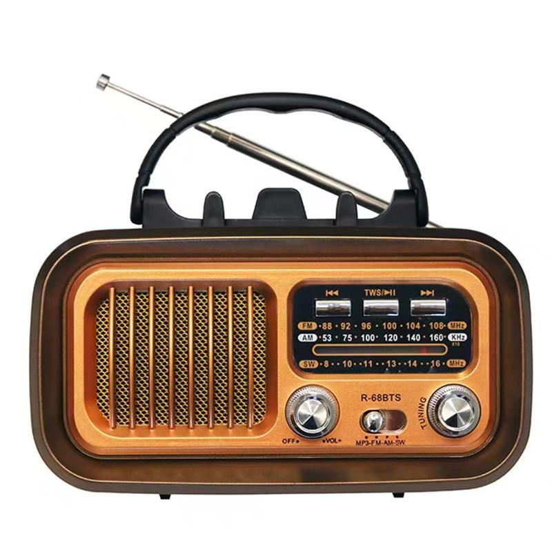 Retro FM AM Radio Large LCD Display DSP Radios Receiver Wireless Bluetooth Speaker TF Card Music Player for Elder 9K/10K