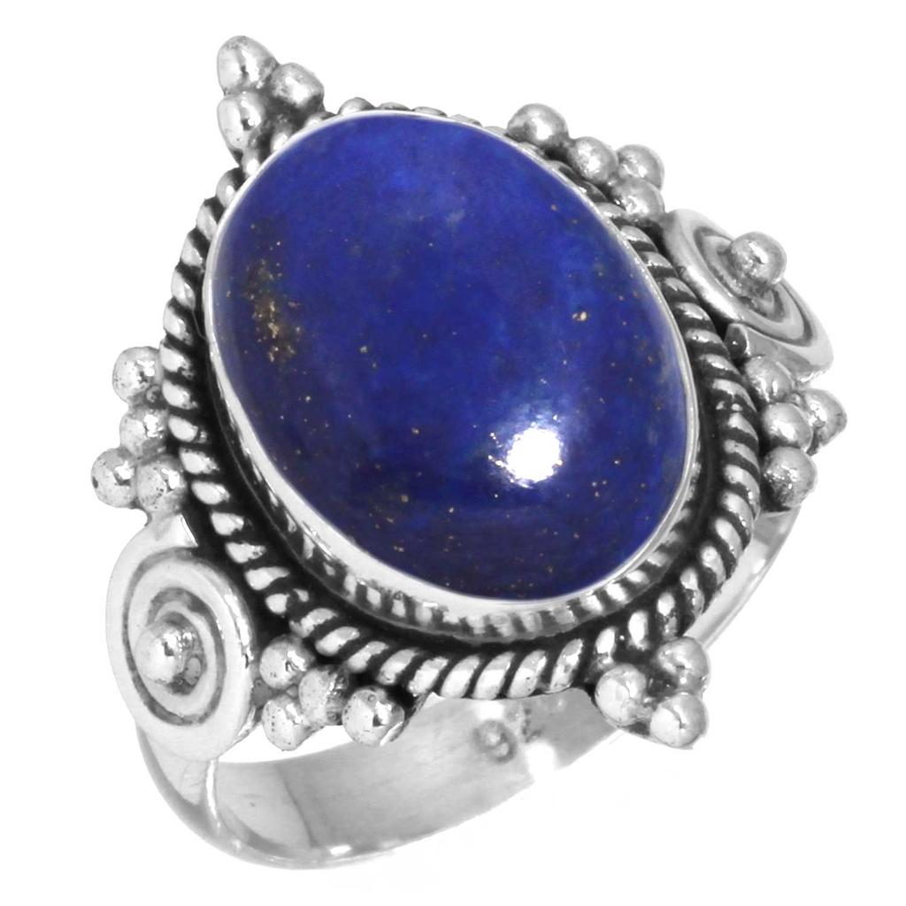 Pierścionek ze srebra próby 925 Kobiety Kamień szlachetny Ręcznie robiona biżuteria Prezent na Nowy Rok Niebieski Zielony Fioletowy Miedziany Turkus Perła Lapis Masa Perłowa Solitaire