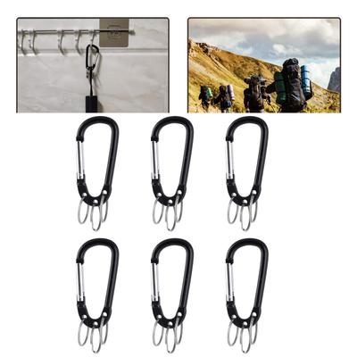 6 Stück Wetterfeste Rucksäcke Karabiner Zuverlässigkeit Portables Camping Haken für Wandern Klettern