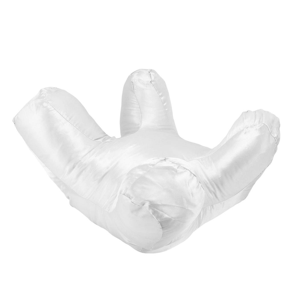 Comfortable Face Pillow Lightweight Soft Supportive Face Down Pillow for Back Side Stomach Sleeping Cotton White