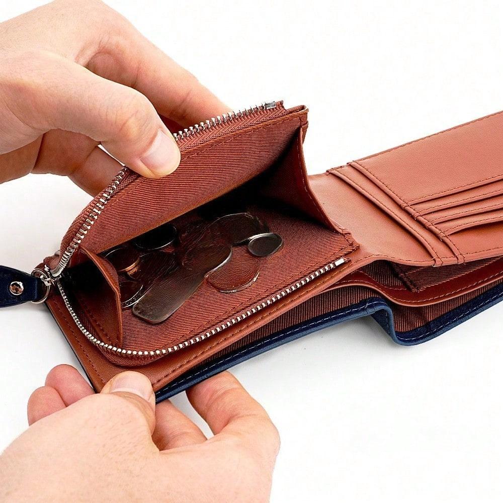 New Japanese high-end men's short card bag wallet