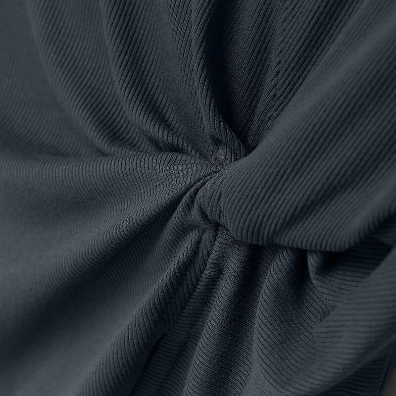 Chuyu Viscose Knot T-Shirt and Skirt Two-Piece Set