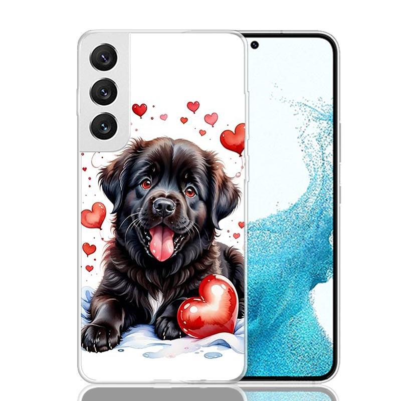 Lovely Puppy Heart Dogs Phone Case For Samsung Galaxy S26 S25 Edge S24 S23 FE S22 Ultra S21 Plus S20 + Fundas Cover Coque Galaxy