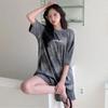 Casual Sportswear Suit Women's Summer Short-sleeved Shorts Fashion Halo Dyed Loose Two-piece Suit