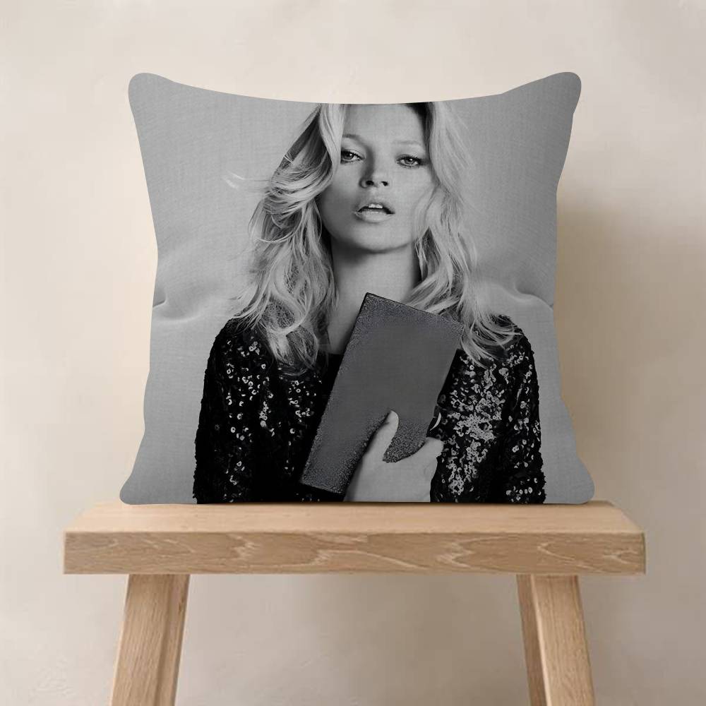 Kate Moss Fashion Modern Art Personalized Pillow Cover Kids Bedroom Wild Party Decor Pillowcase Kid Birthday Shower Gift
