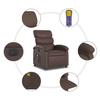 Electric Massage Chair Brown Faux Leather