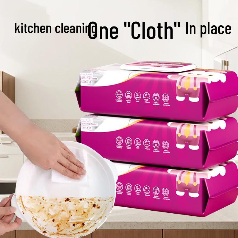 

Сверхплотные обезжиривающие кухонные салфетки - 40 штук одноразовых салфеток для специальной уборки