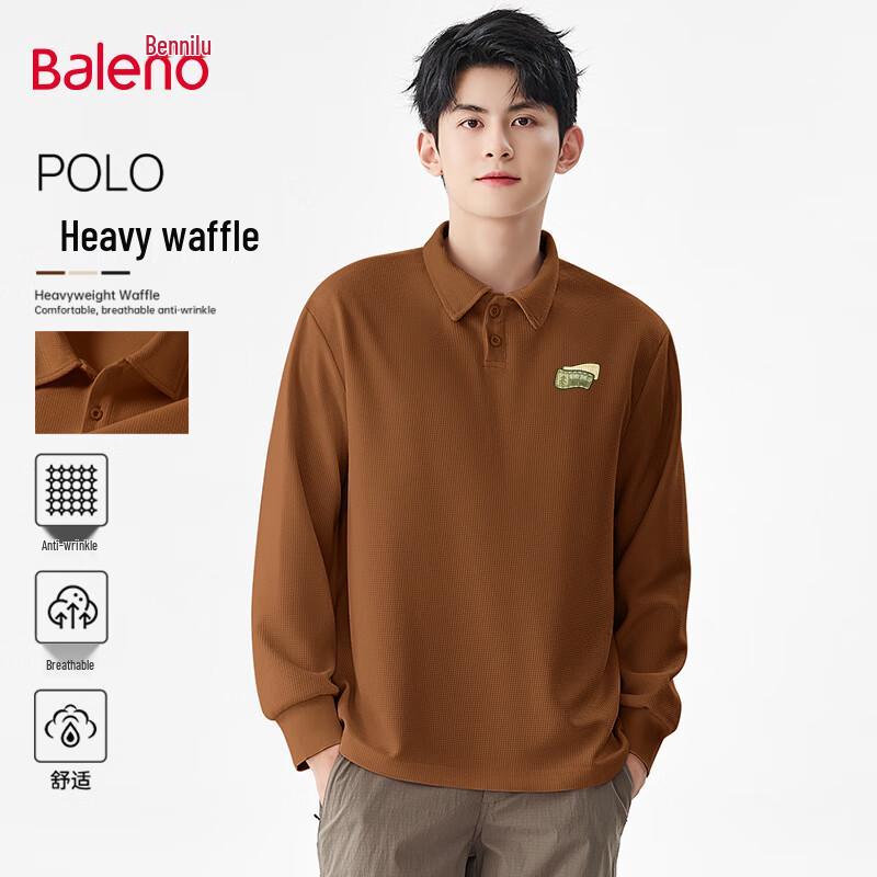Baleno Men s Waffle Knit Polo Shirt M