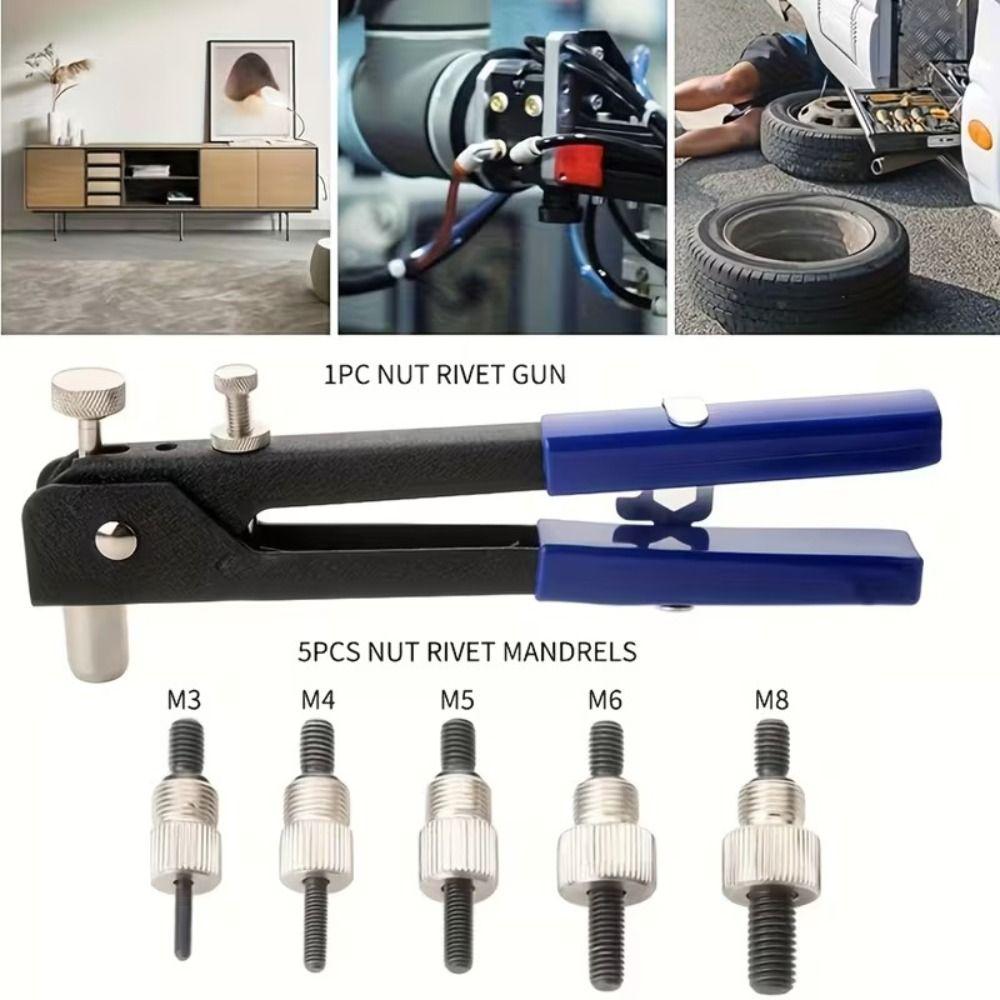Non-slip Nut Rivet Plier Set M3/M4/M5/M6/M8 Threaded Insert Rivet Tool Hardware Tools