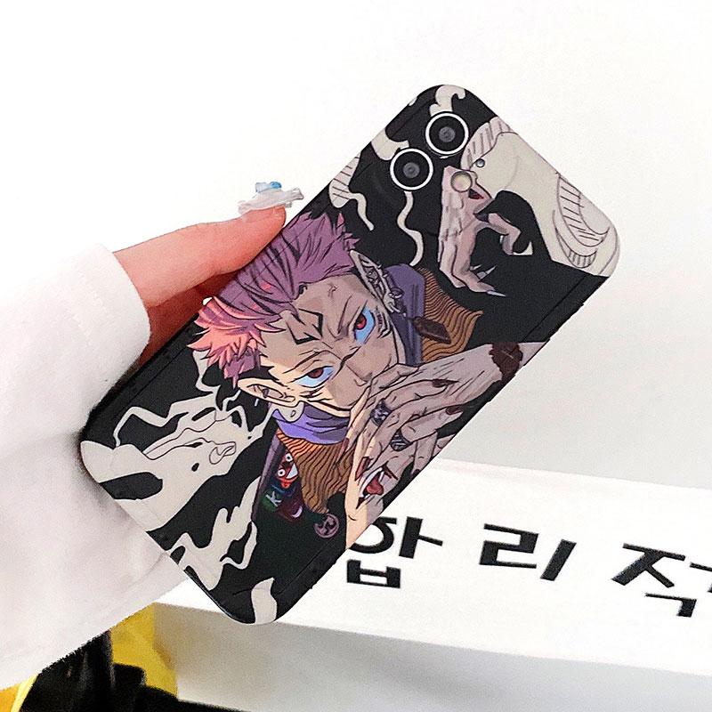 Cartoon Anime Jujutsu Kaisen Yuji Itadori Fushiguro Megumi Cassa Del Telefono Per Il IPhone 13 12 11 Pro X XsMax XR 7 8 Più Sveglio Della Copertura Molle