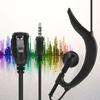 3.5mm Earhook Earpiece with PTT Button MIC Speaker Single Earphone for Wakie Talkie