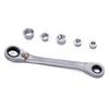 Combination Spanner Ratchet Wrench Set Chrome Vanadium Steel Mirror Polished Finish Reversible Ratchet Wrench Set