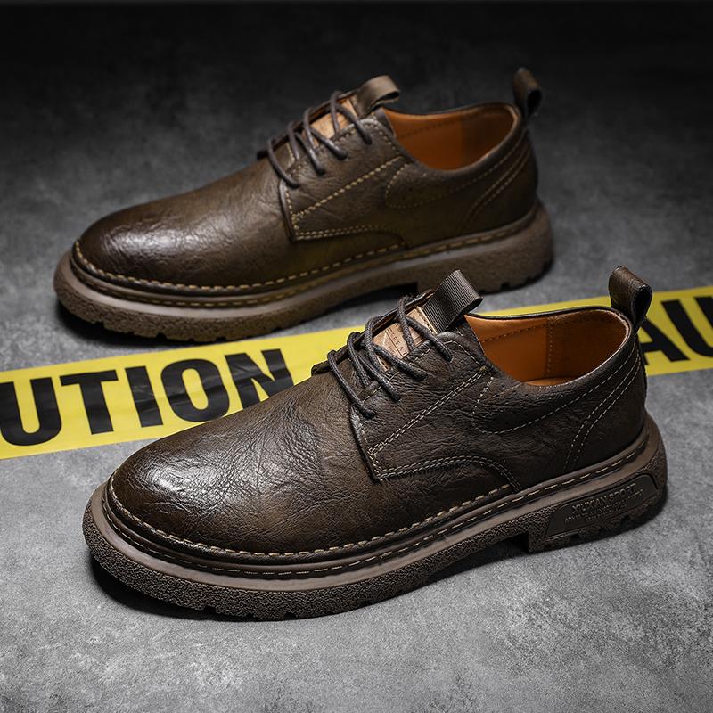 Men's Business Shoes Black Leather Work Shoes Outdoor High Quality Non-Slip Handmade Designer Formal Flat Shoes Zapatos Hombre