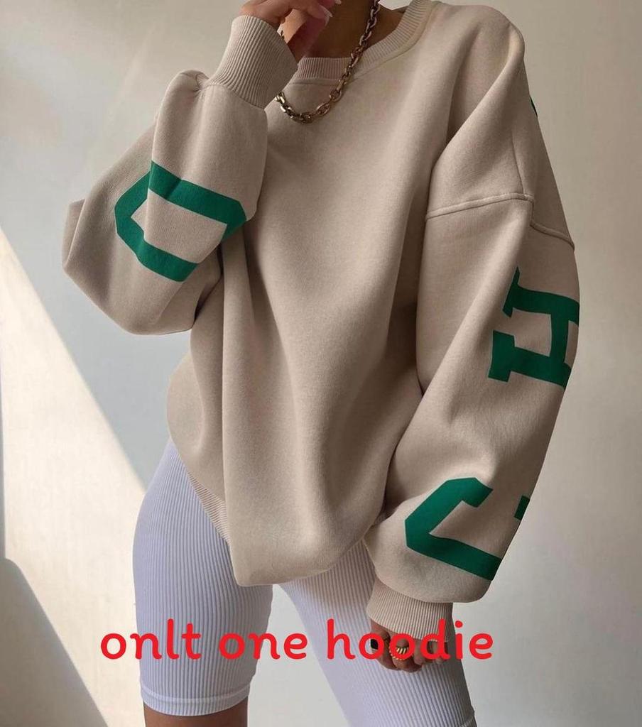 Casual Fashion Letter Print Thick Pullover Sweatshirt For Women Winter 2022