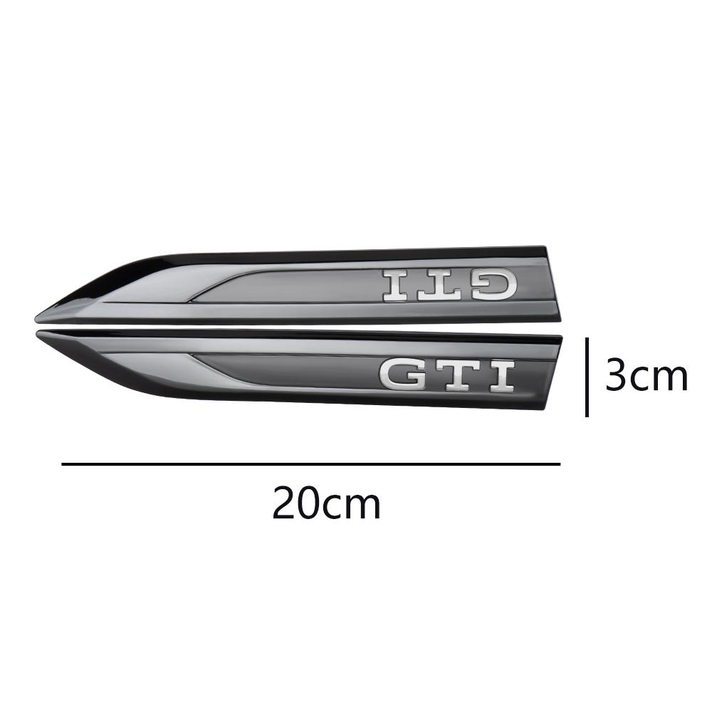 2PCS NEW  ABS Car Fender Side Badge Emblem Sticker Decal For Polo GOLF Sagitar Jetta Bora Lavida Tiguan Passat Santana