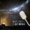 Tragbares Umgebungslicht USB-Sternenprojektorlicht, Flexible Schwanenhals-Nachtlampe mit 3/4/6/12/24 Einfach zu verwendenden Projektionsfolien, LED für Schlafzimmerdecke